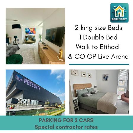 Ao & Etihad Stadium 6 Guest Stay- 3 Bedroom Central House With Parking & Wi Fi Mánchester Exterior foto